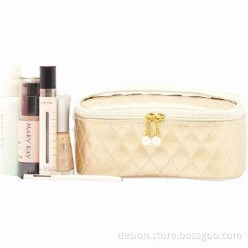 Golden Ladies' PU Cosmetic Bag or Makeup Pocket, Various Designs and Sizes Available